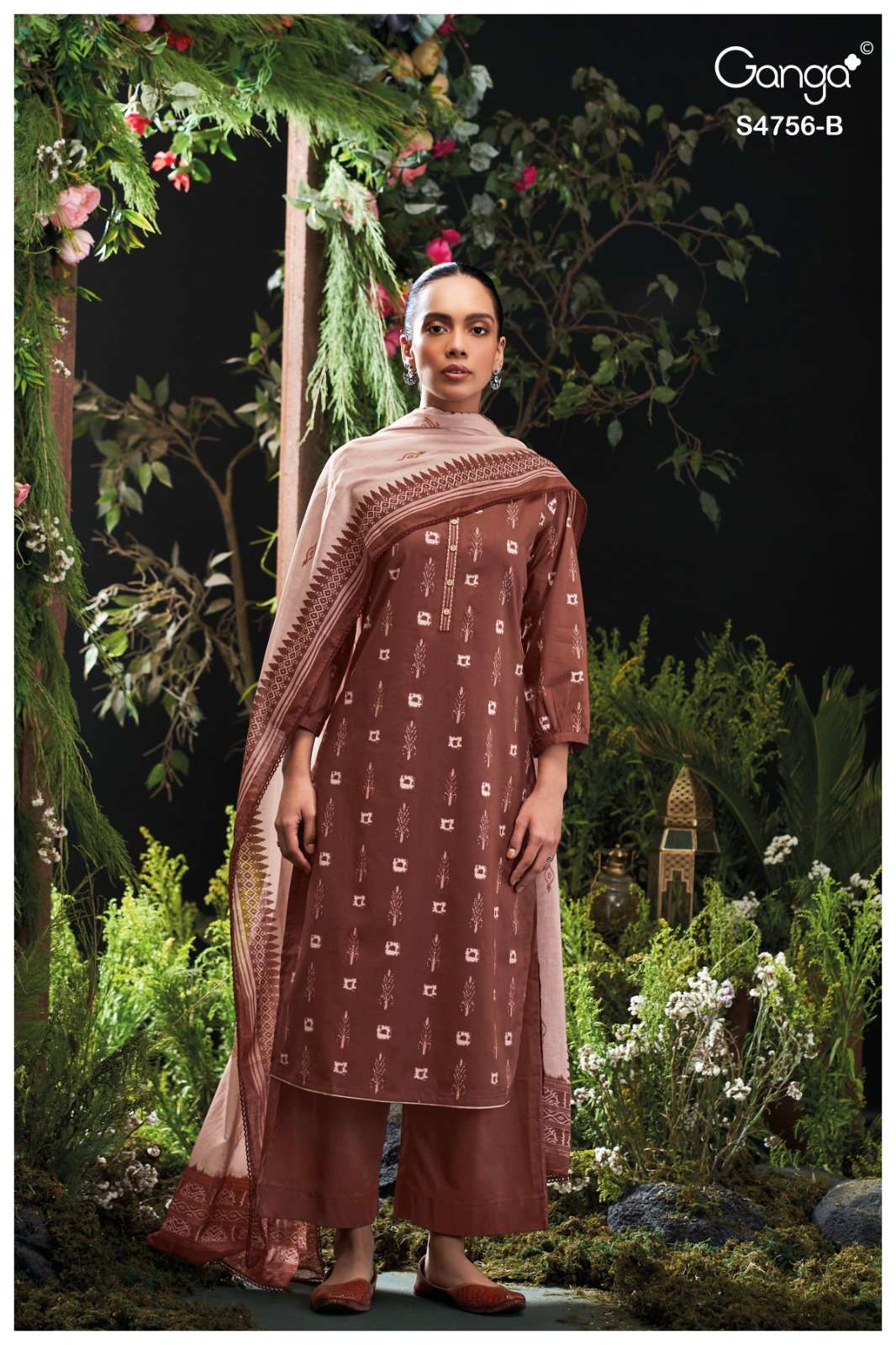 Ganga Fashion Nityasha 4756 Cotton Dress Material