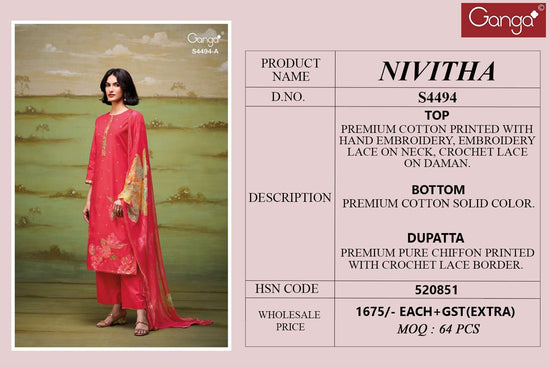 Ganga Nivitha 4494 - Amrah Wholesale