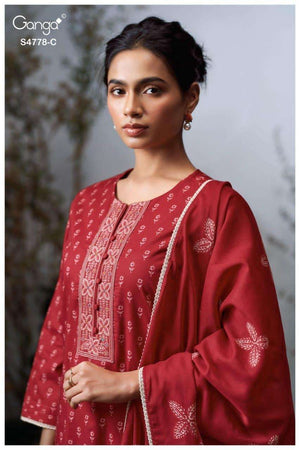 Ganga Fashion Niyana 4778 Premium Cotton Dress Material