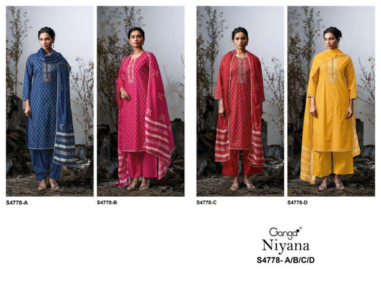 Ganga Fashion Niyana 4778 Premium Cotton Dress Material