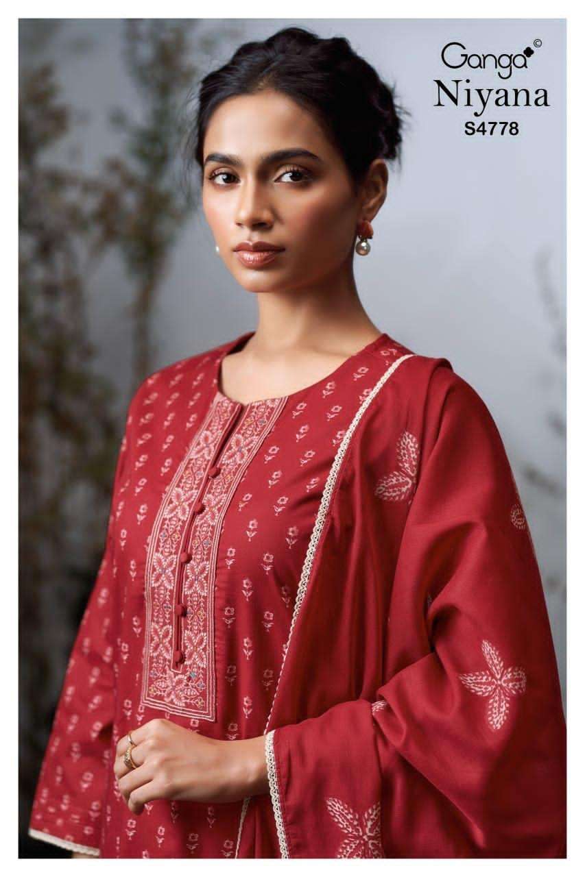 Ganga Fashion Niyana 4778 Premium Cotton Dress Material