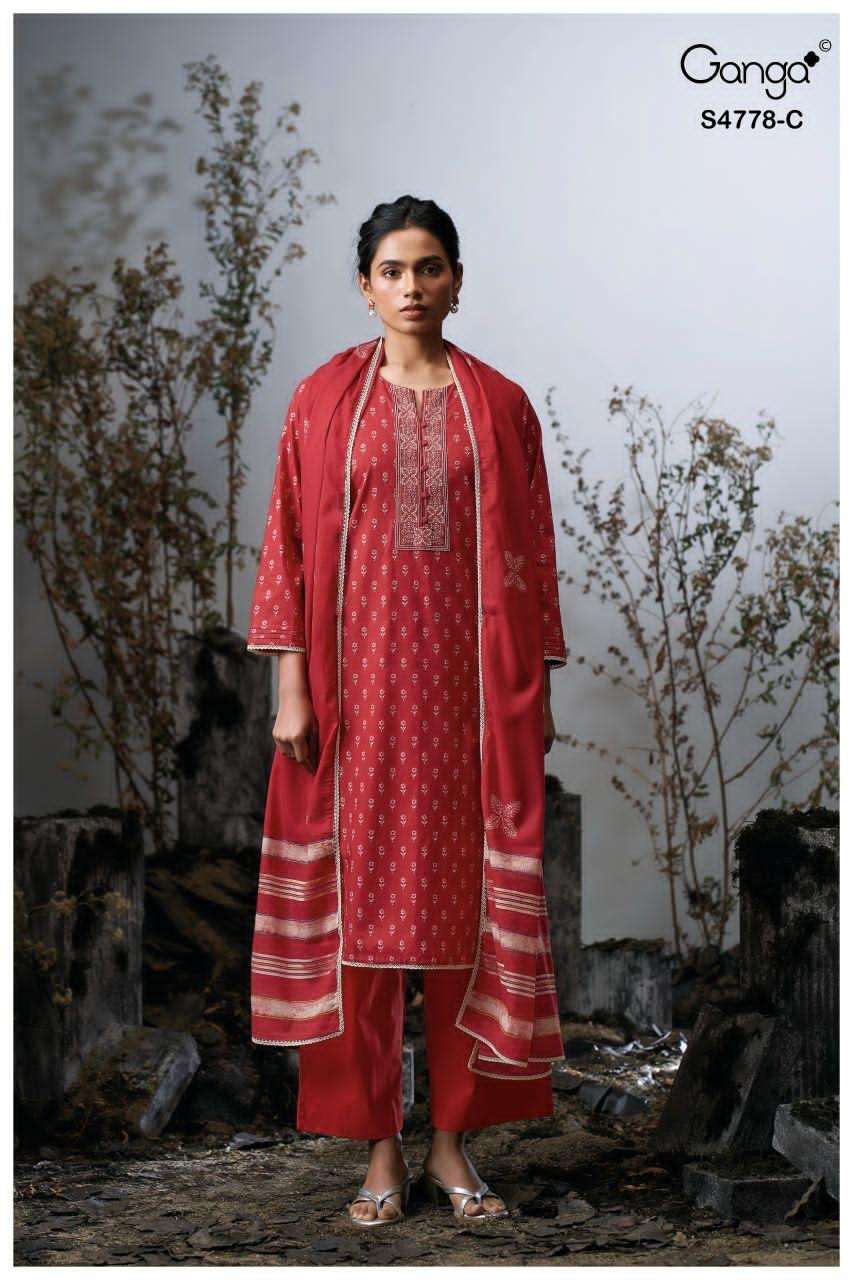 Ganga Fashion Niyana 4778 Premium Cotton Dress Material