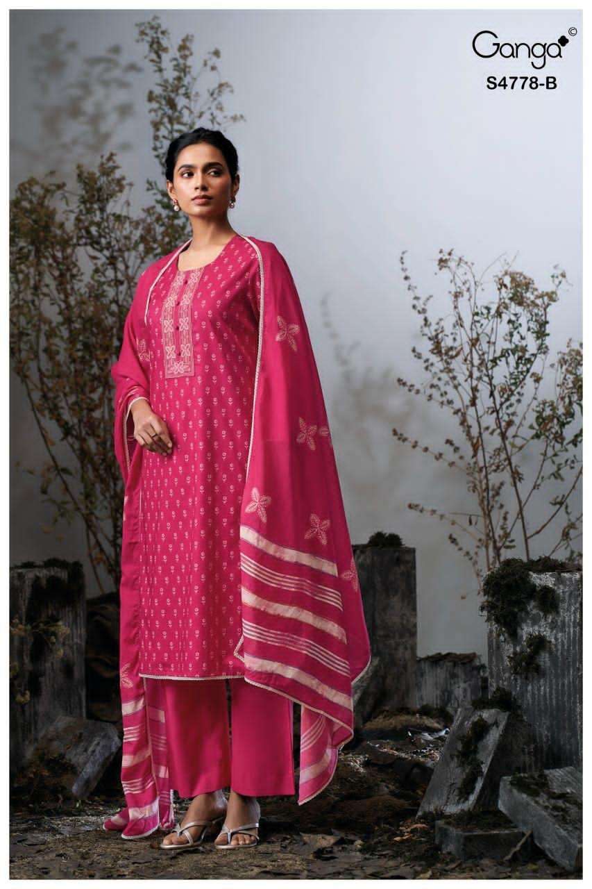 Ganga Fashion Niyana 4778 Premium Cotton Dress Material