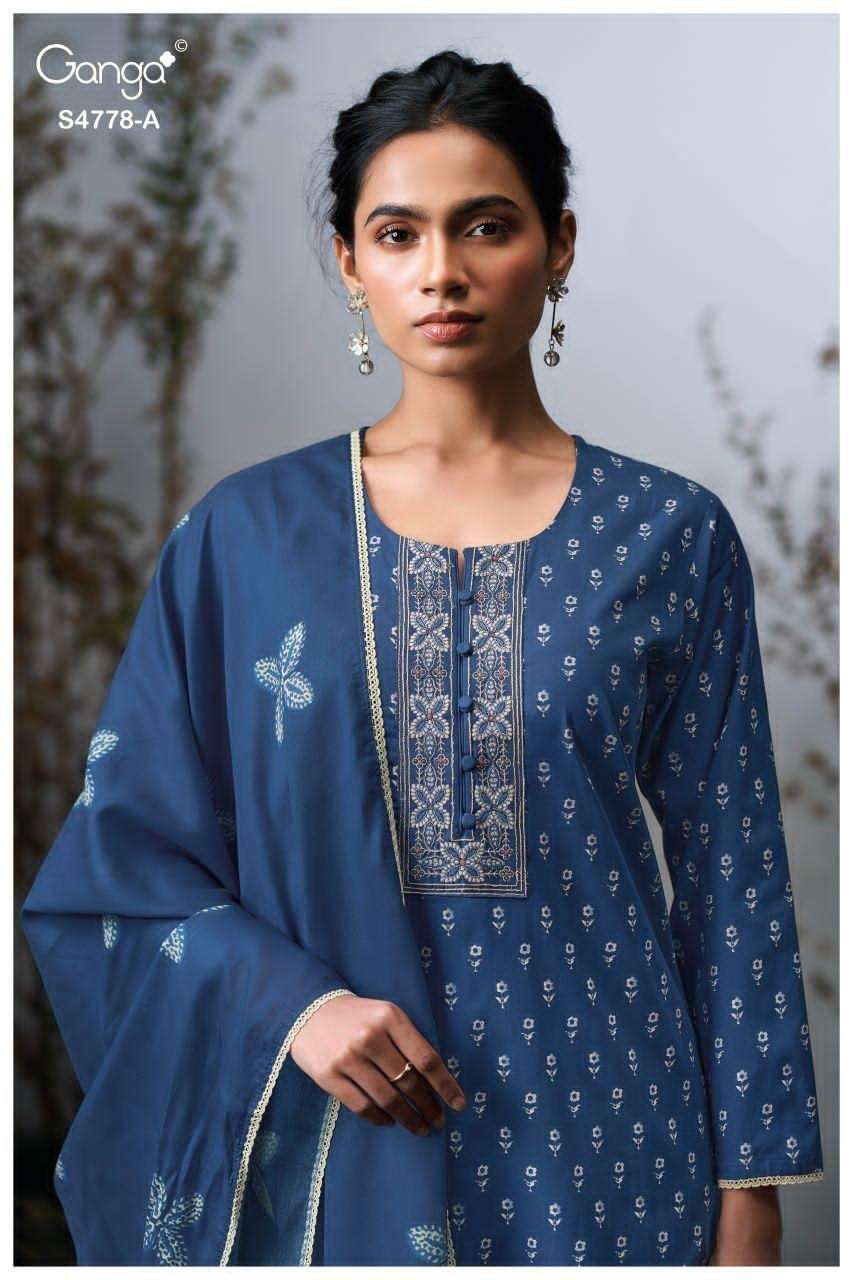Ganga Fashion Niyana 4778 Premium Cotton Dress Material