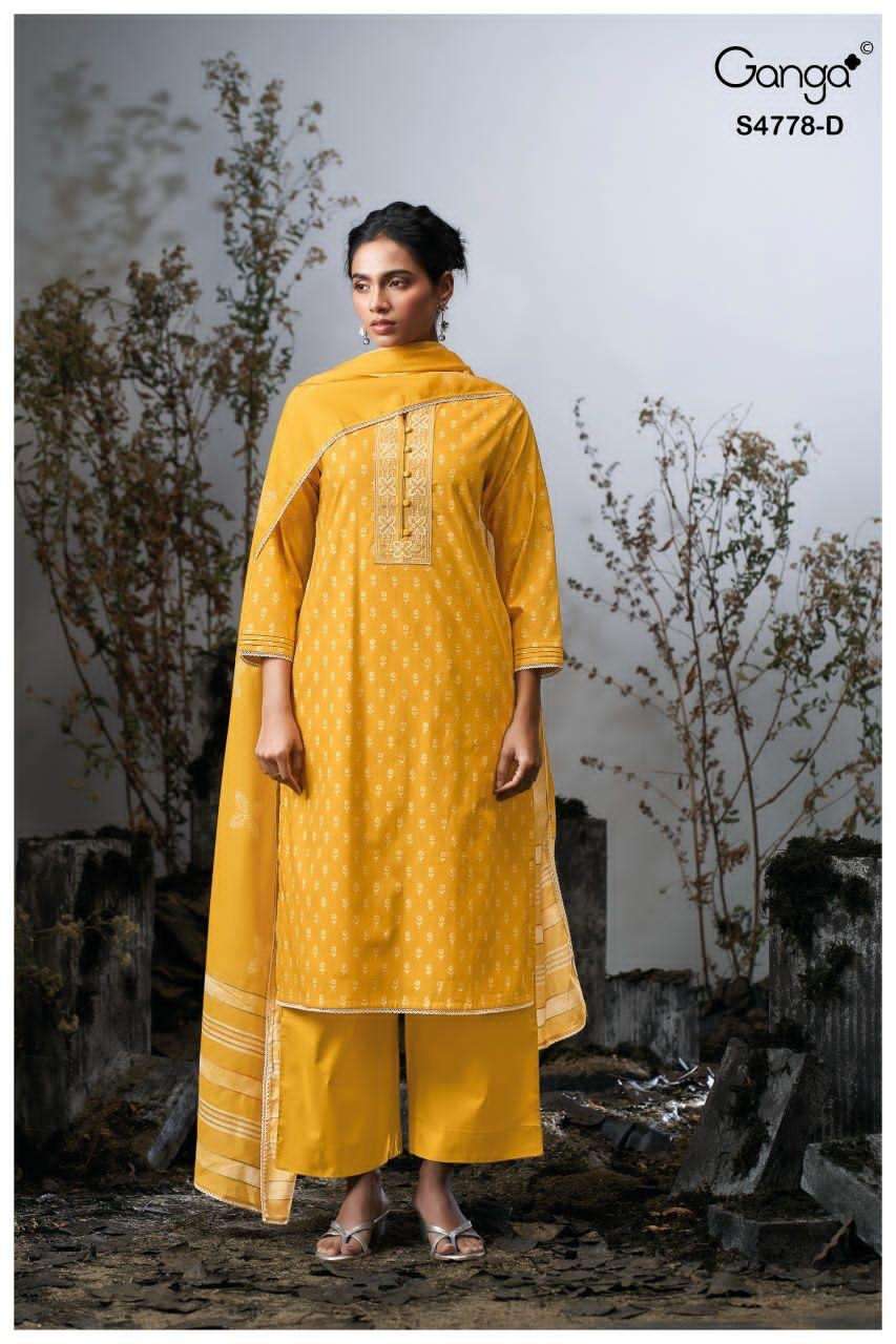 Ganga Fashion Niyana 4778 Premium Cotton Dress Material