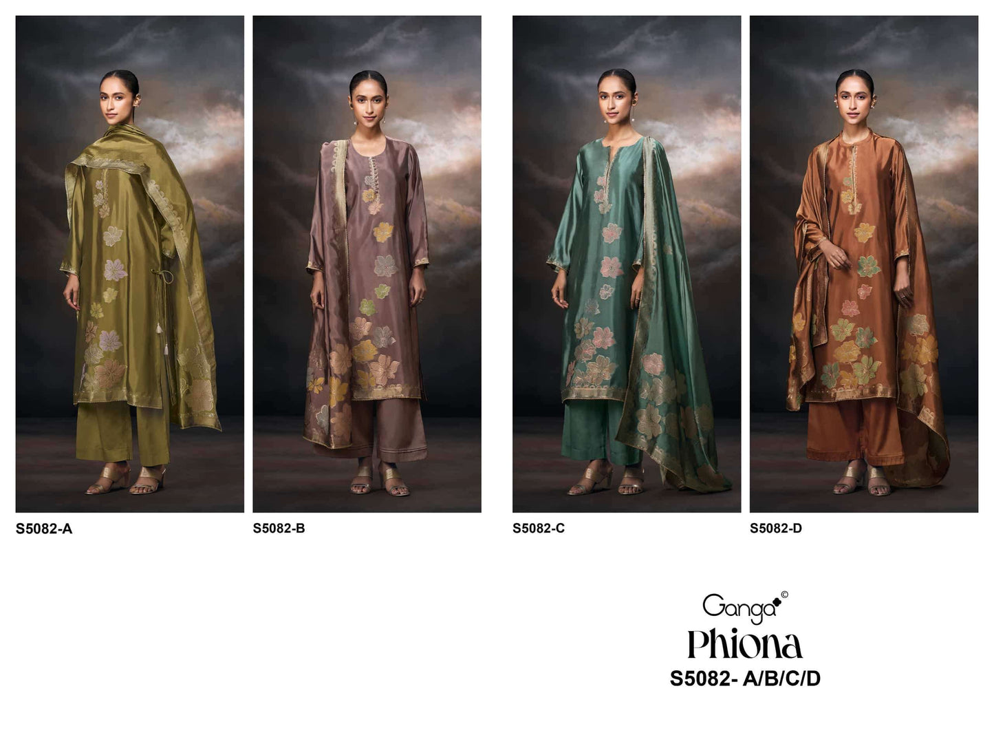 Ganga Fashion Phiona 5082 Pure Viscose Woven Silk Jacquard Dress Material