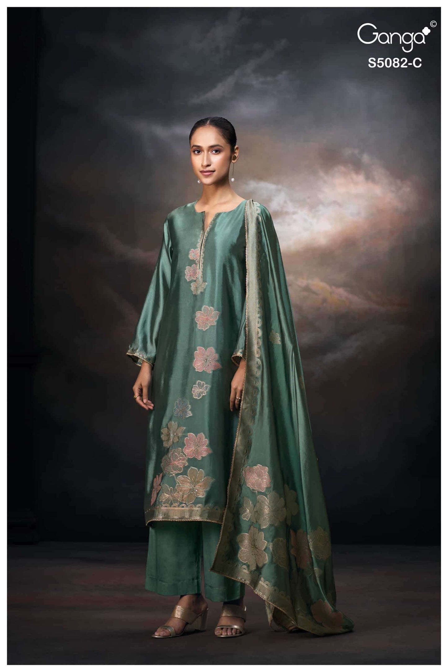 Ganga Fashion Phiona 5082 Pure Viscose Woven Silk Jacquard Dress Material