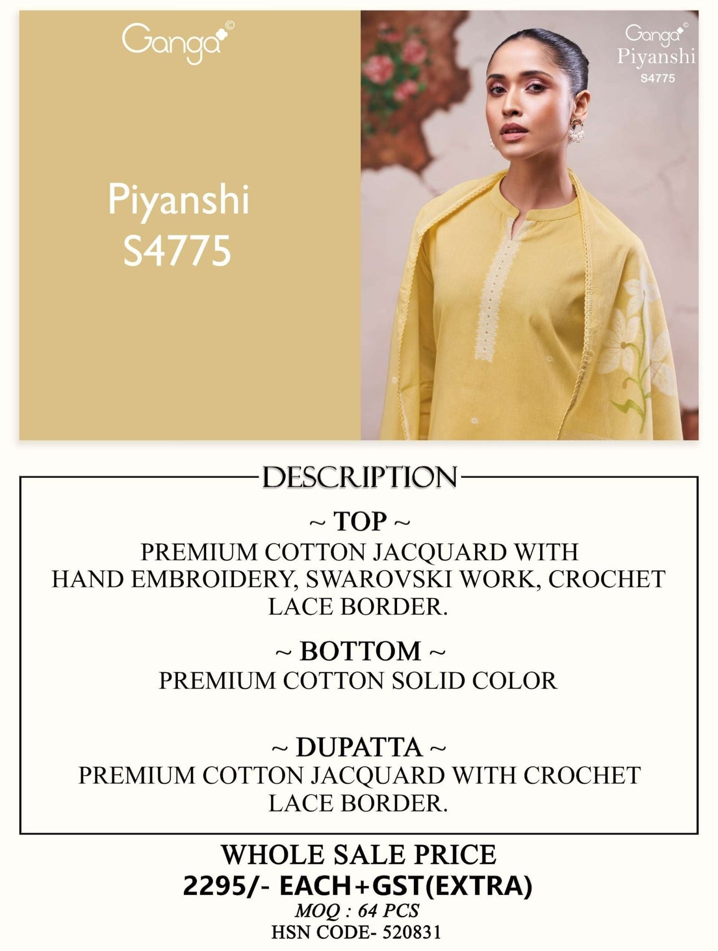Ganga Fashion Piyanshi 4775 - Amrah Wholesale