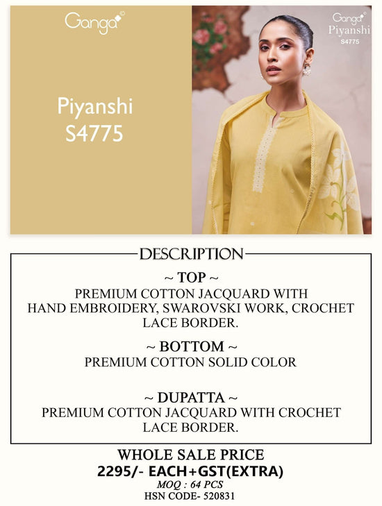 Ganga Fashion Piyanshi 4775 - Amrah Wholesale