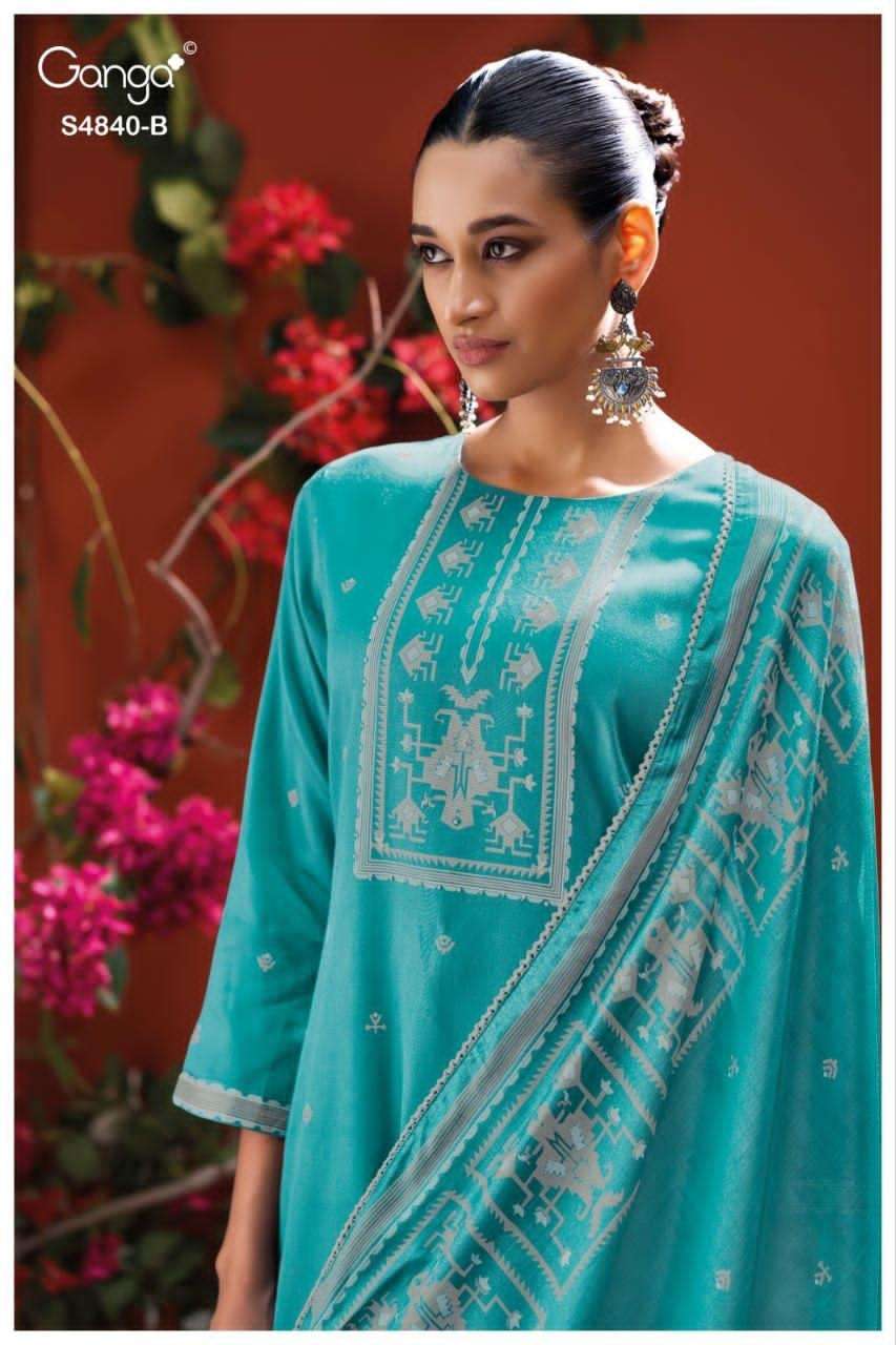 Ganga Fashion Pranvya 4840 Cotton Printed Dress Material - Amrah Wholesale