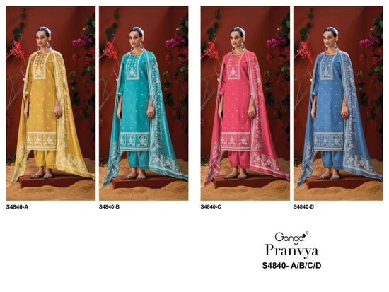 Ganga Fashion Pranvya 4840 Cotton Printed Dress Material - Amrah Wholesale