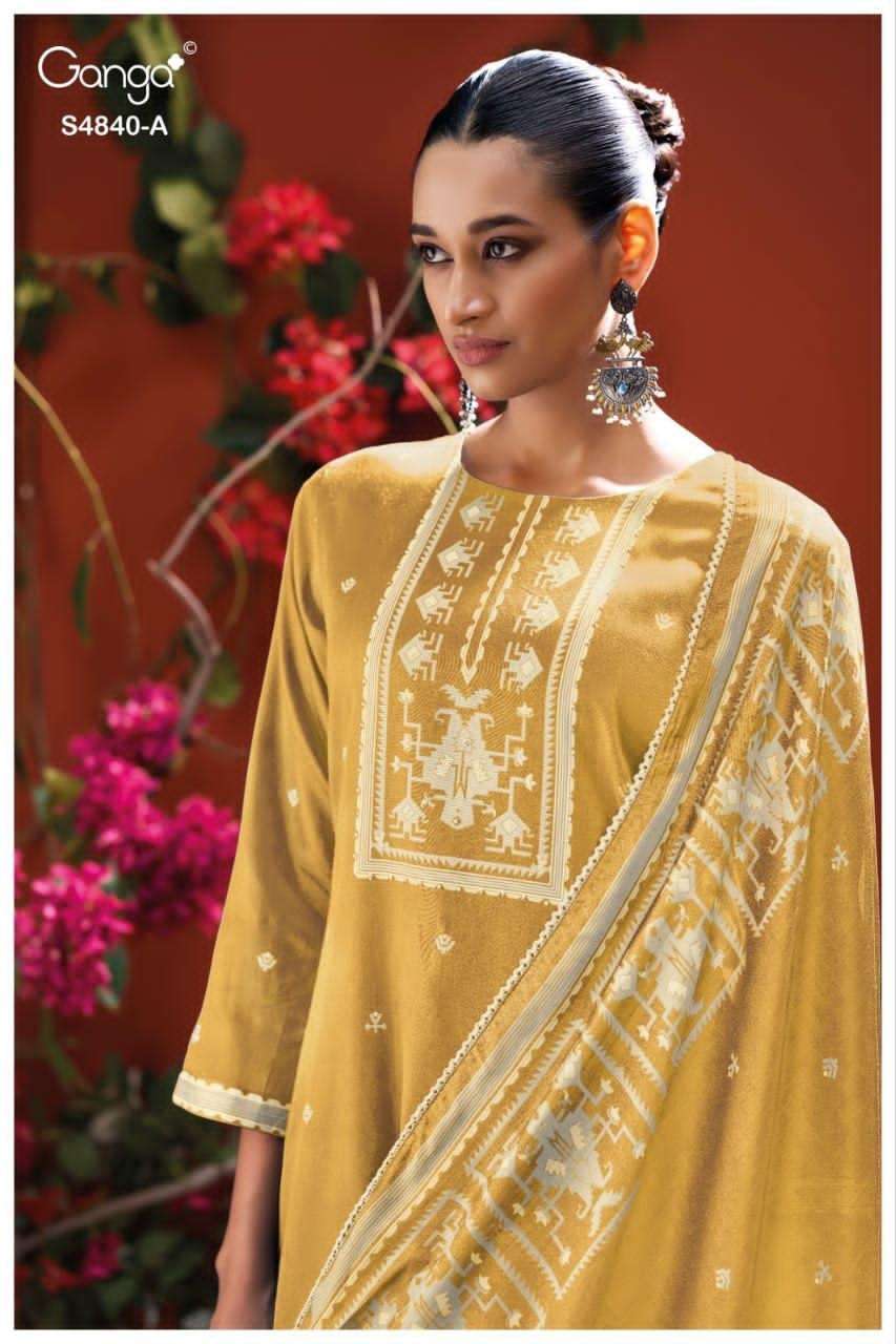 Ganga Fashion Pranvya 4840 Cotton Printed Dress Material - Amrah Wholesale