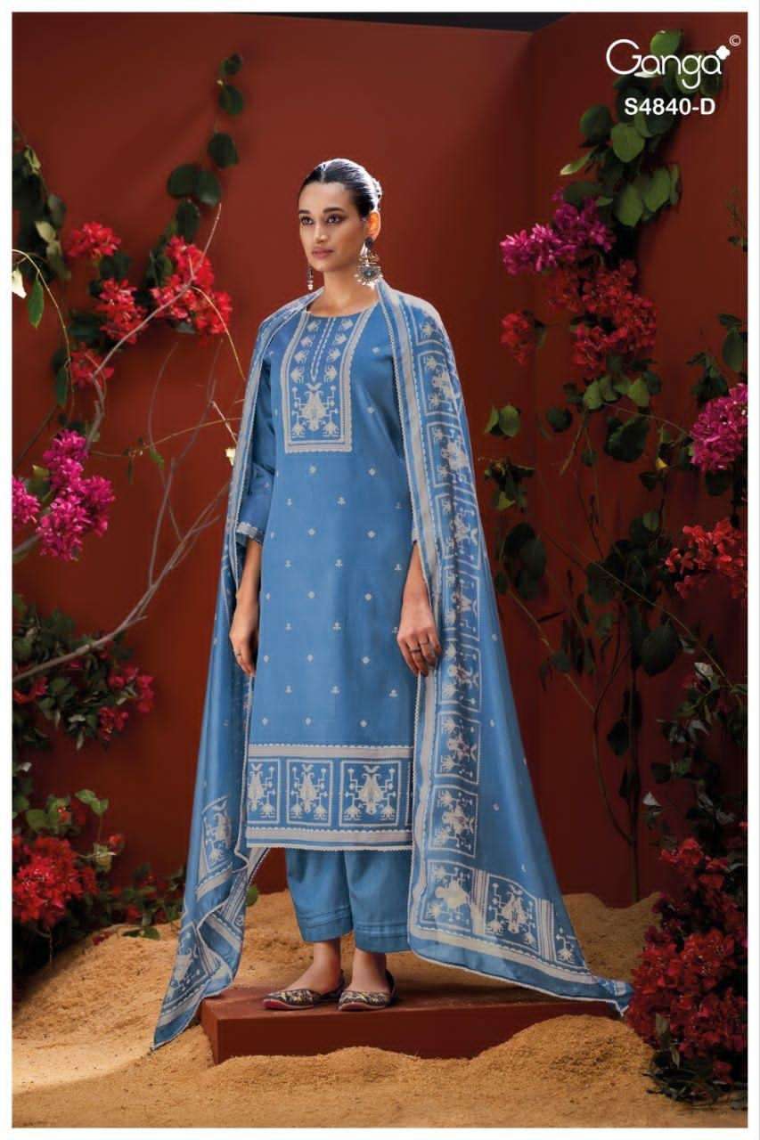 Ganga Fashion Pranvya 4840 Cotton Printed Dress Material - Amrah Wholesale
