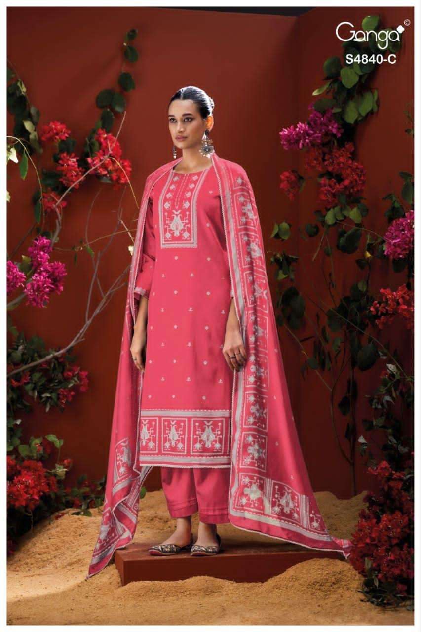 Ganga Fashion Pranvya 4840 Cotton Printed Dress Material - Amrah Wholesale