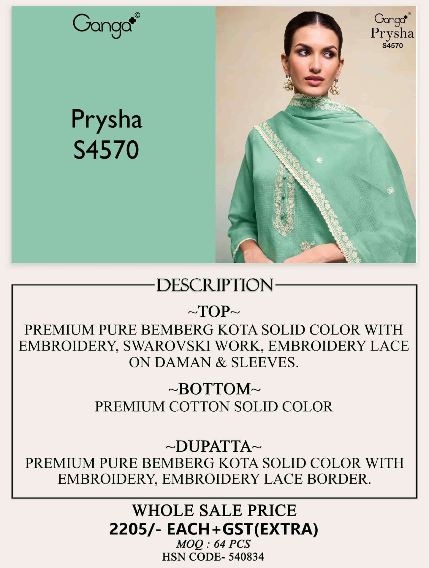 Ganga Fashion Prysha 4570 - Amrah Wholesale