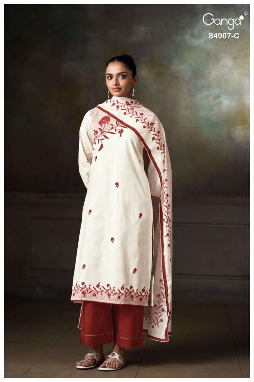 Ganga Fashion Sancia 4907 Cotton Dress Material