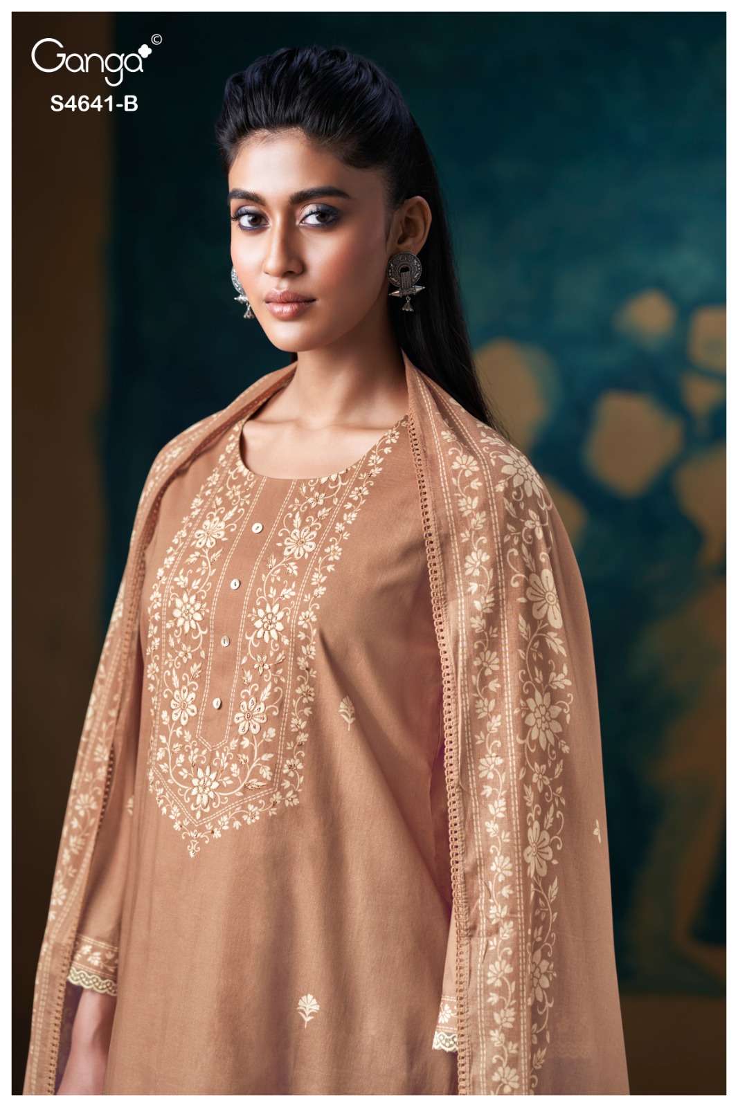 Ganga Fashion Saziel 4641 Premium Cotton Dress Material