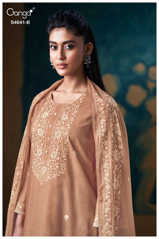 Ganga Fashion Saziel 4641 Premium Cotton Dress Material