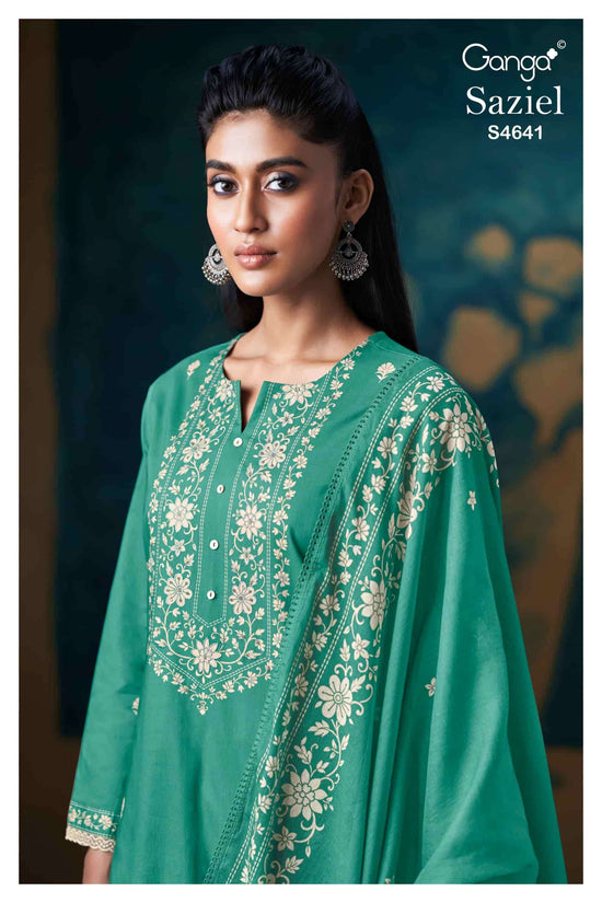 Ganga Fashion Saziel 4641 Premium Cotton Dress Material