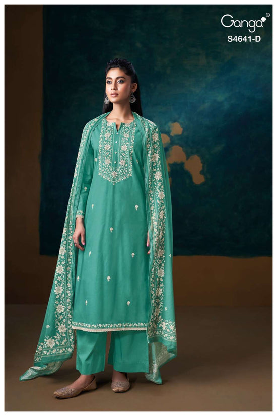 Ganga Fashion Saziel 4641 Premium Cotton Dress Material