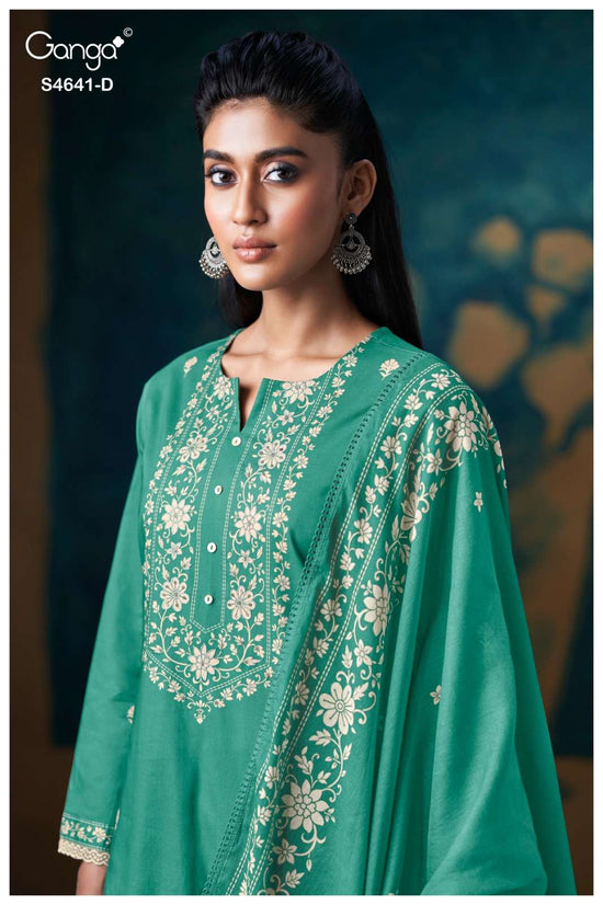 Ganga Fashion Saziel 4641 Premium Cotton Dress Material