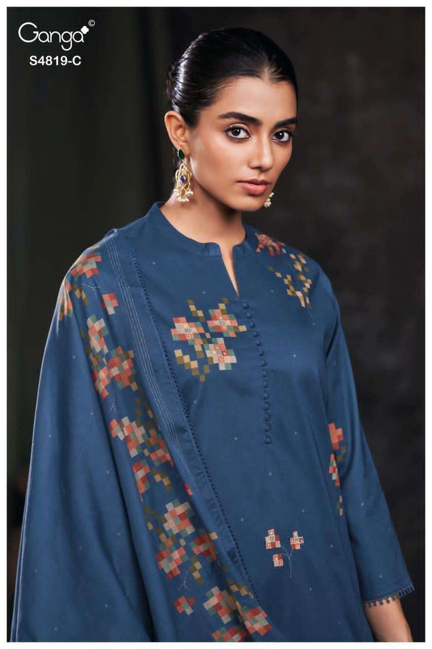 Ganga Fashion Tirzah 4819 Premium Cotton Dress Material