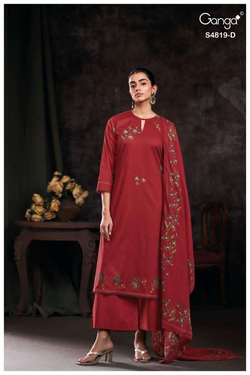 Ganga Fashion Tirzah 4819 Premium Cotton Dress Material