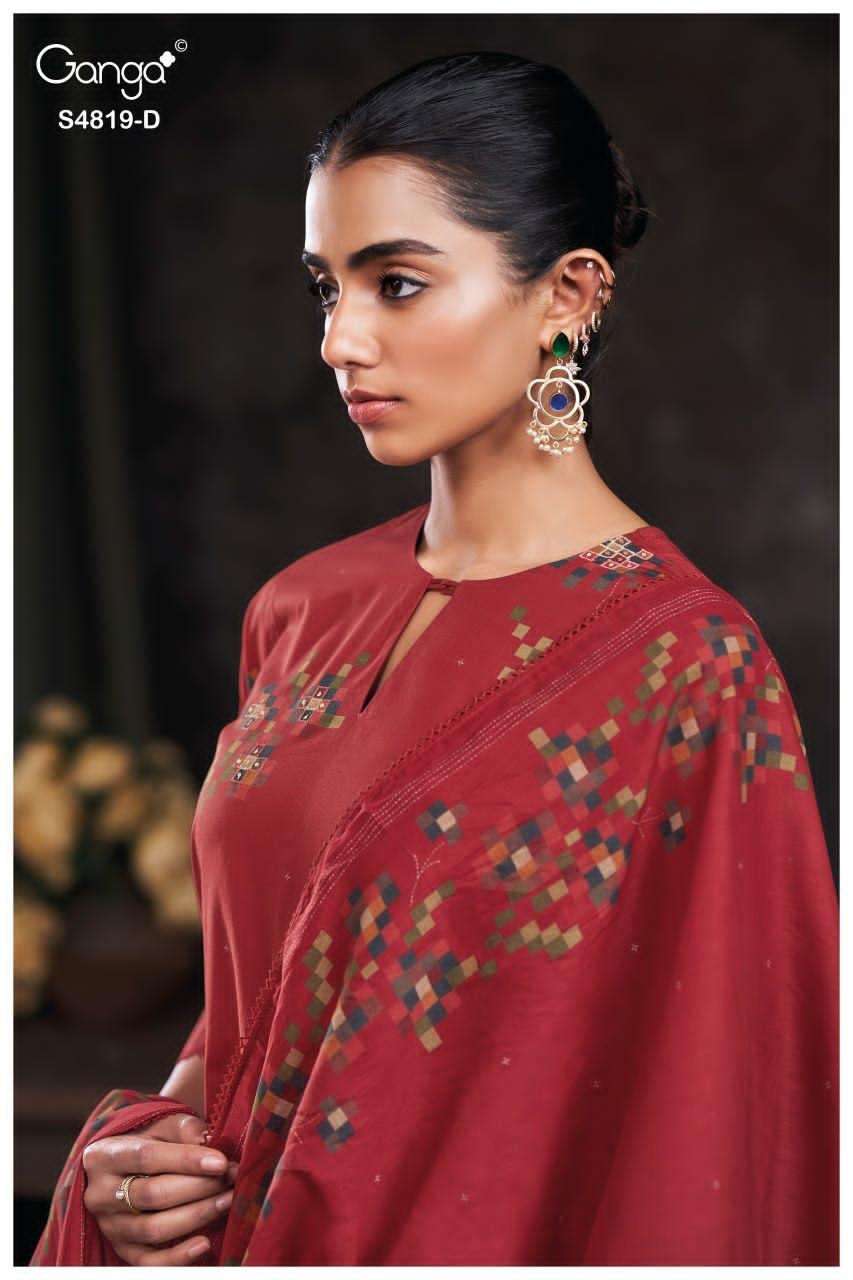 Ganga Fashion Tirzah 4819 Premium Cotton Dress Material