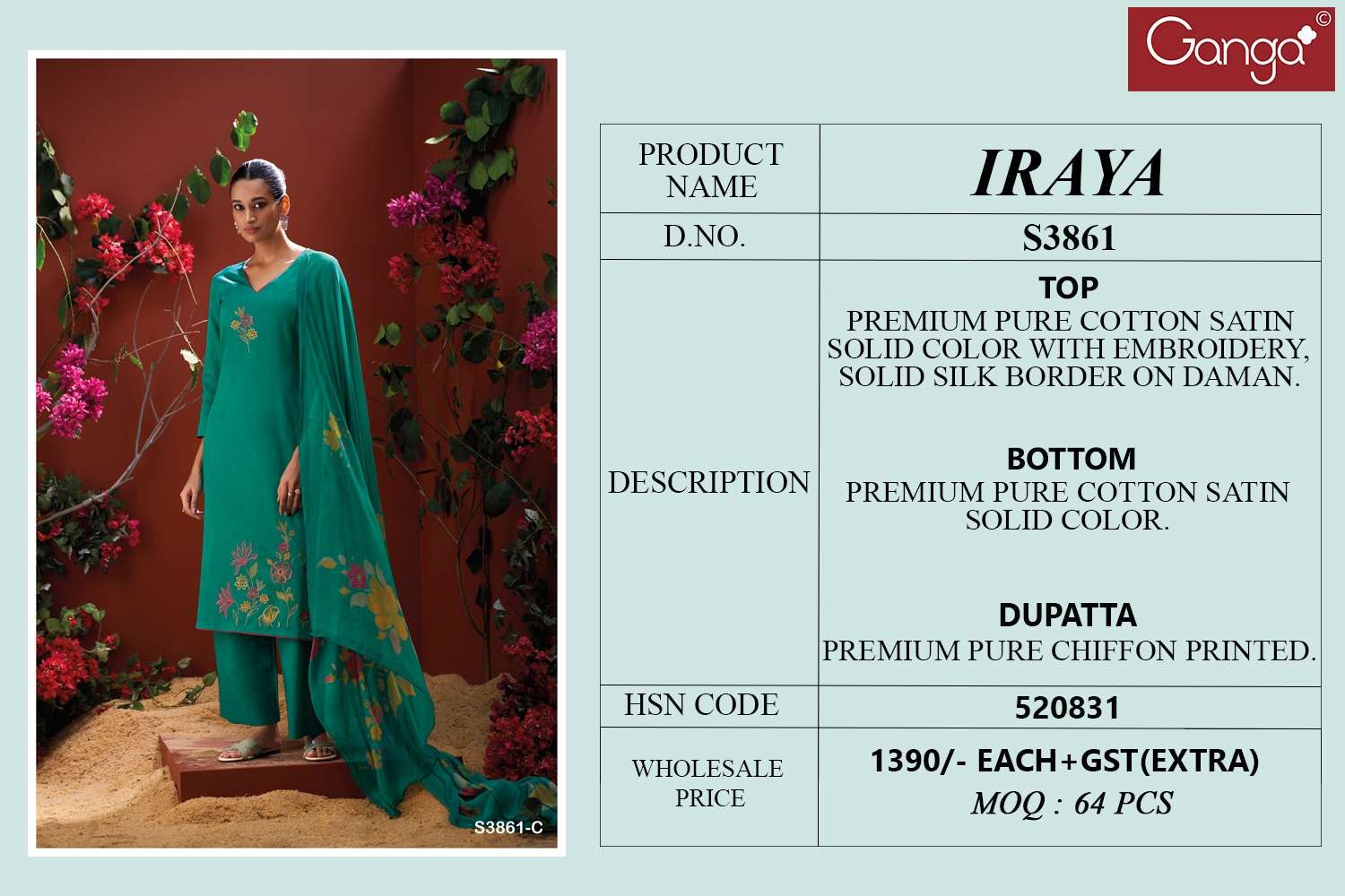 Ganga Fashion Iraya 3861