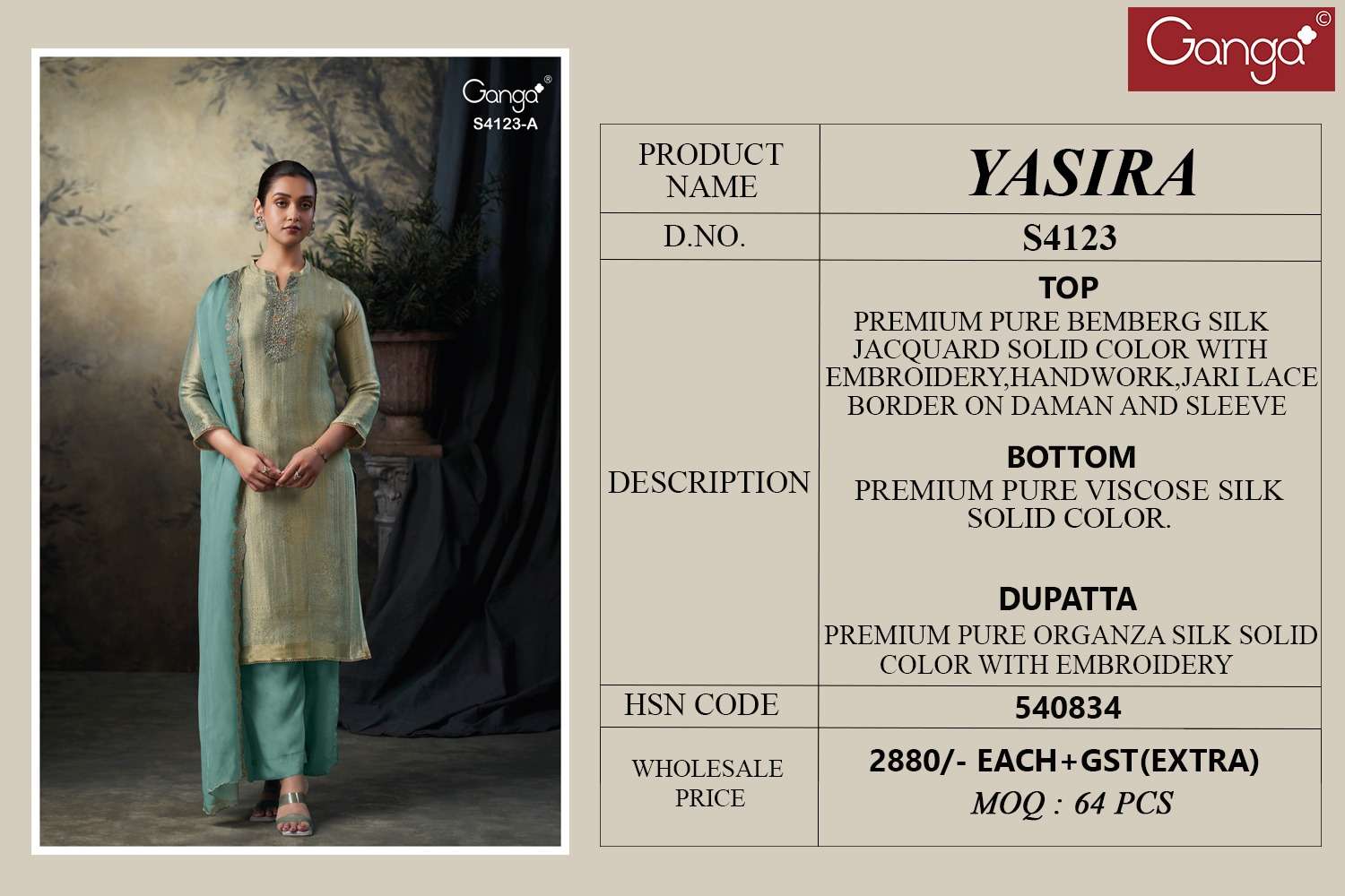 Ganga Fashion Yasira 4123