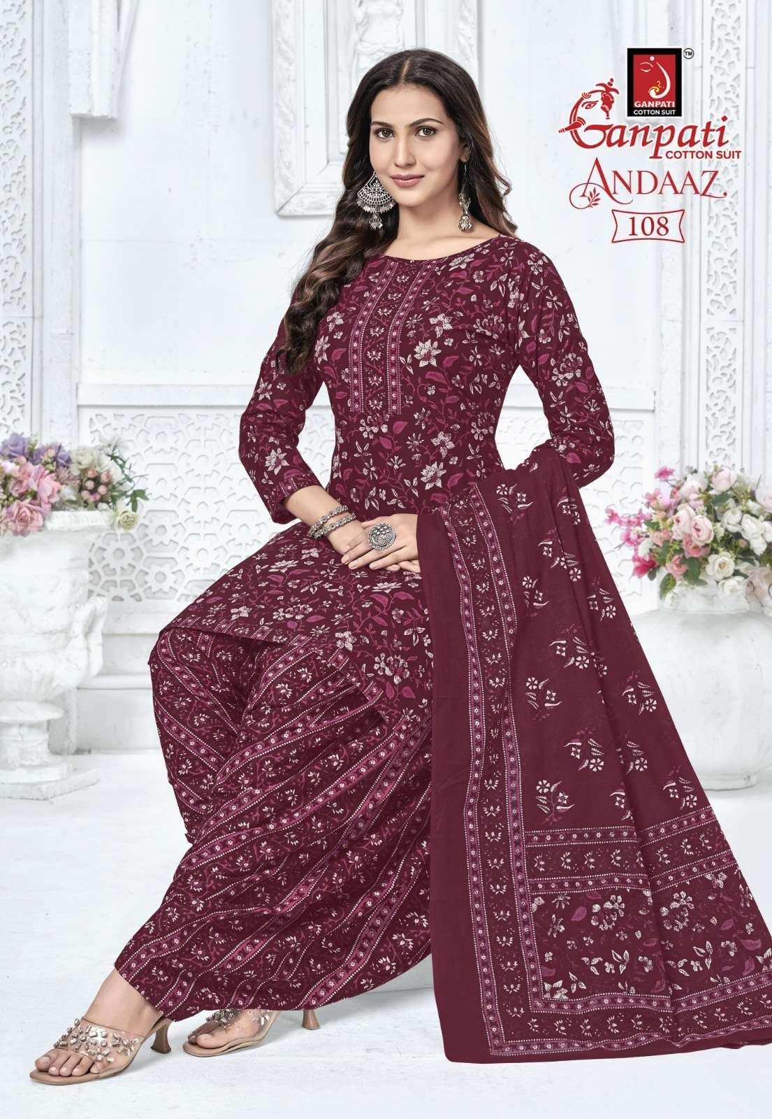 Ganpati Andaaz Vol-4 Cotton Printed Unstitched Punjabi Suit Material