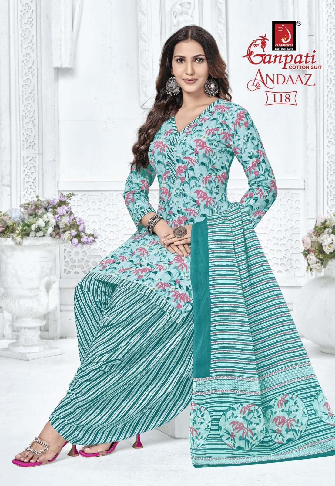 Ganpati Andaaz Vol-4 Cotton Printed Unstitched Punjabi Suit Material