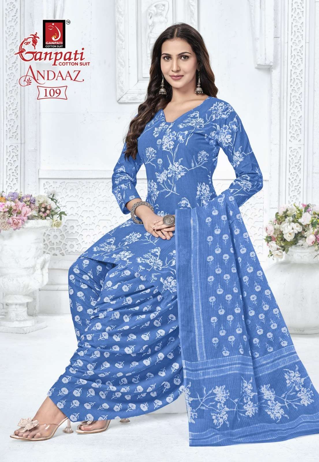 Ganpati Andaaz Vol-4 Cotton Printed Unstitched Punjabi Suit Material