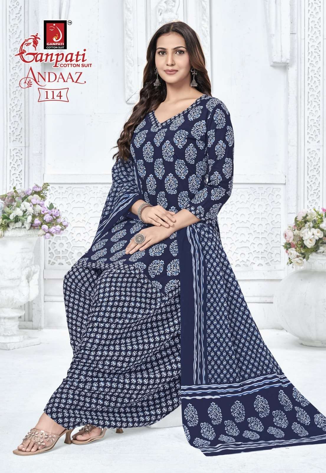 Ganpati Andaaz Vol-4 Cotton Printed Unstitched Punjabi Suit Material