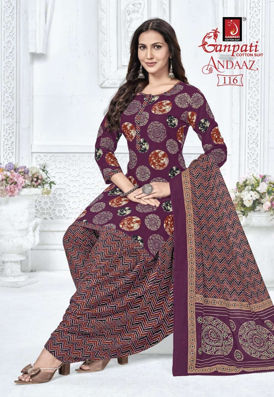 Ganpati Andaaz Vol-4 Cotton Printed Unstitched Punjabi Suit Material