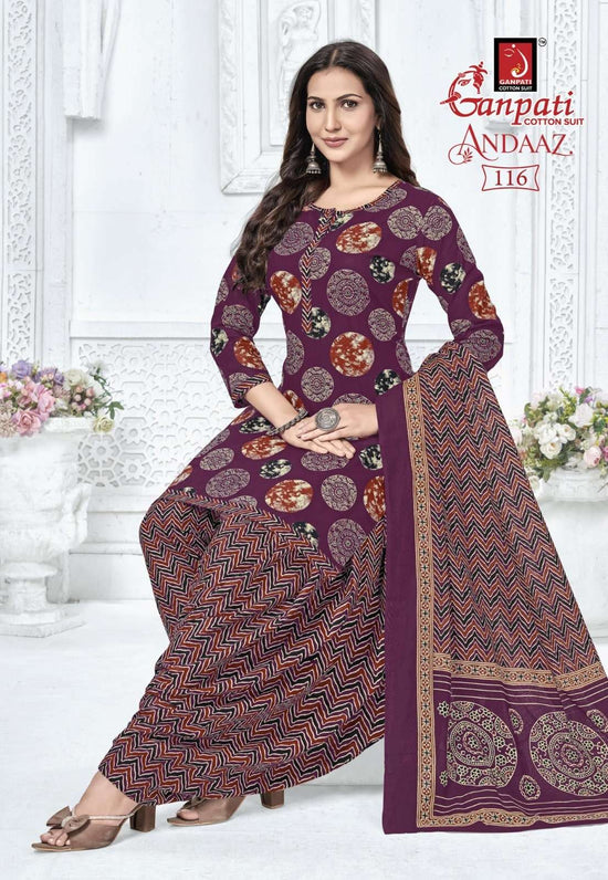 Ganpati Andaaz Vol-4 Cotton Printed Unstitched Punjabi Suit Material