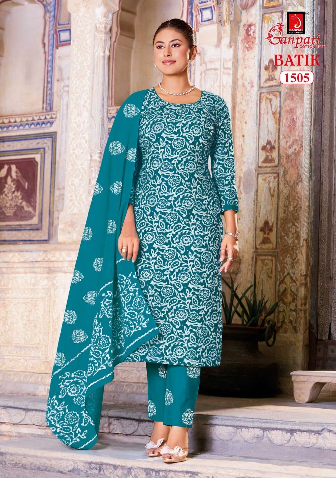 GANPATI BATIK Vol-15 Cotton Printed Stitched Suit Set