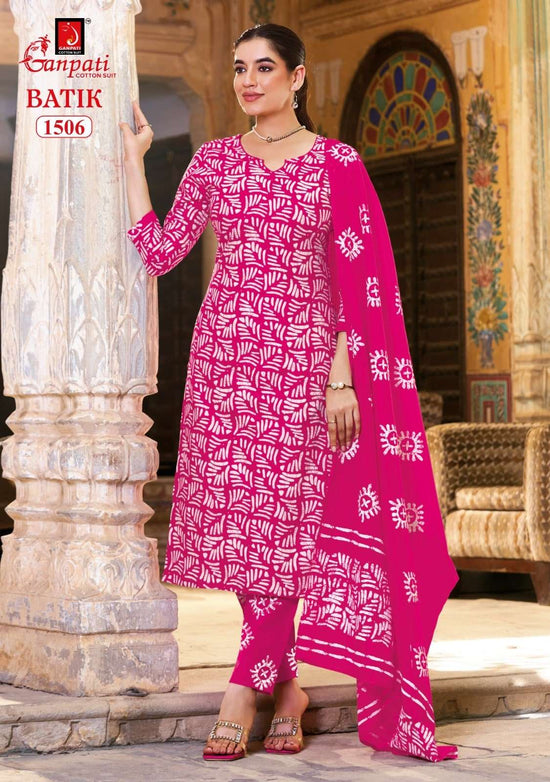 GANPATI BATIK Vol-15 Cotton Printed Stitched Suit Set