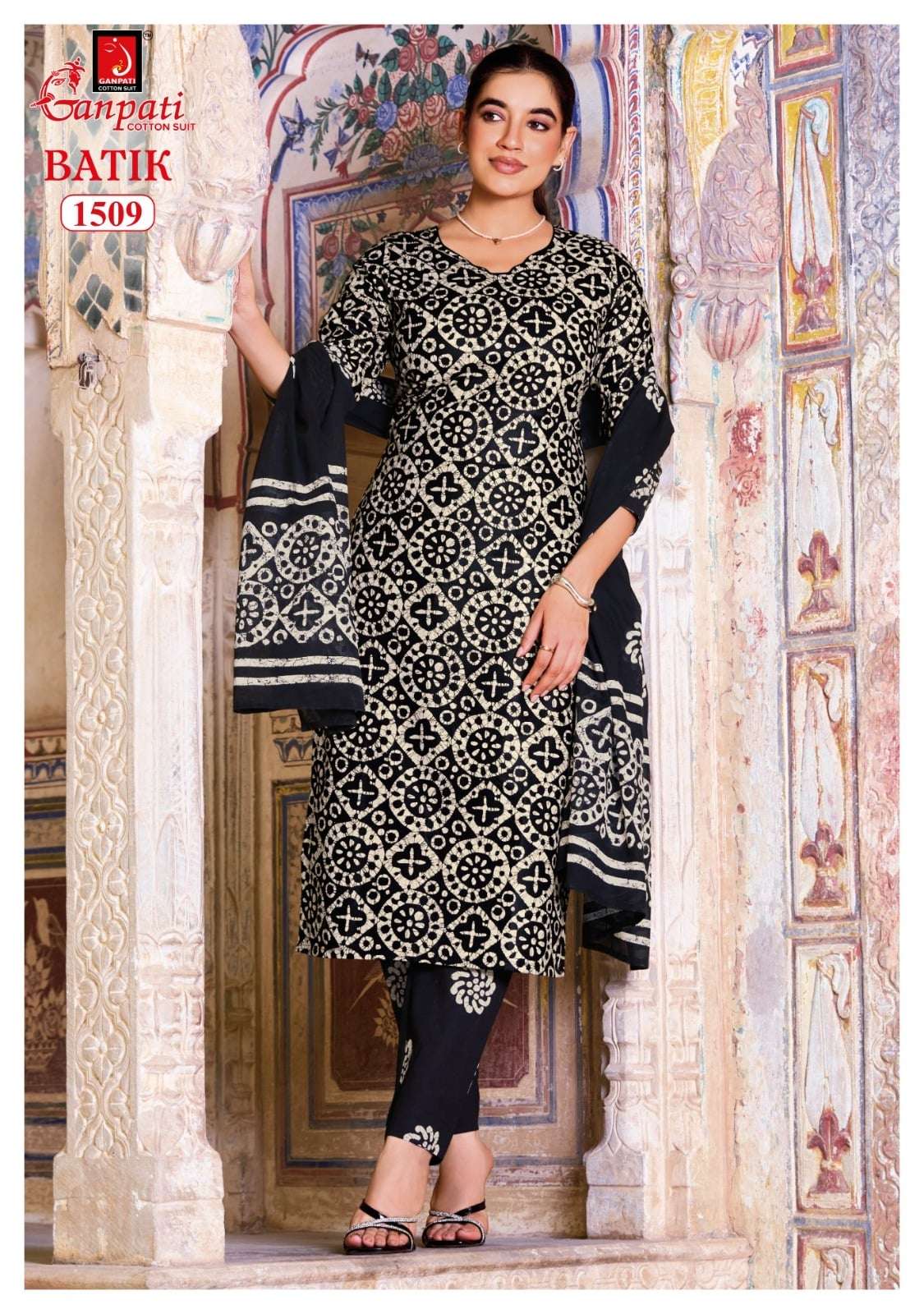 GANPATI BATIK Vol-15 Cotton Printed Stitched Suit Set