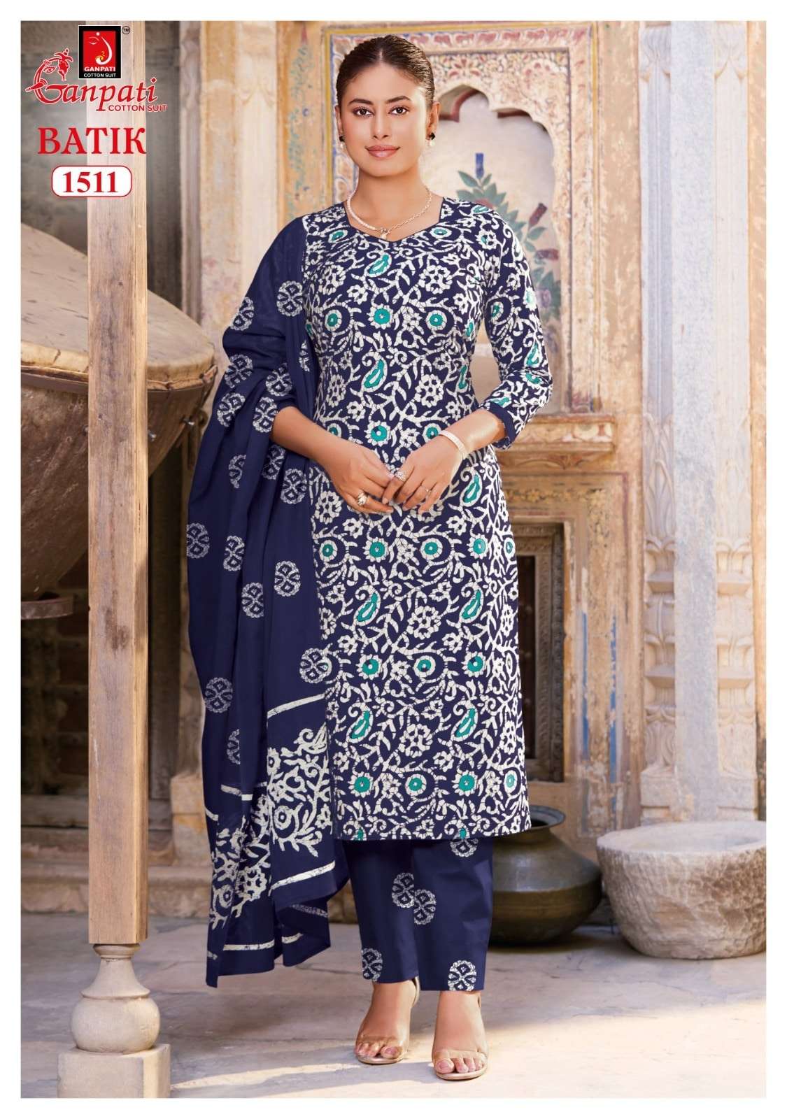 GANPATI BATIK Vol-15 Cotton Printed Stitched Suit Set
