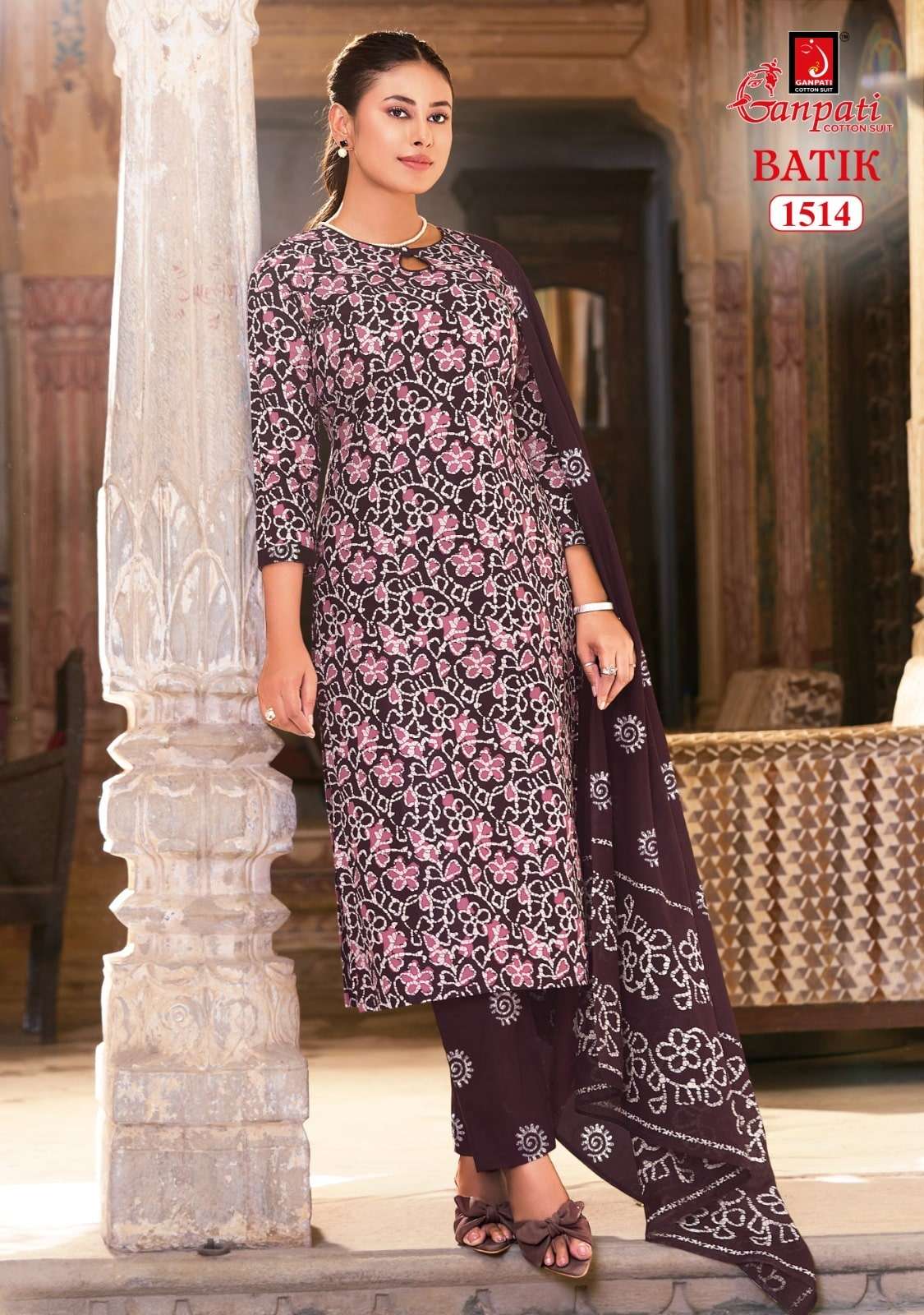 GANPATI BATIK Vol-15 Cotton Printed Stitched Suit Set