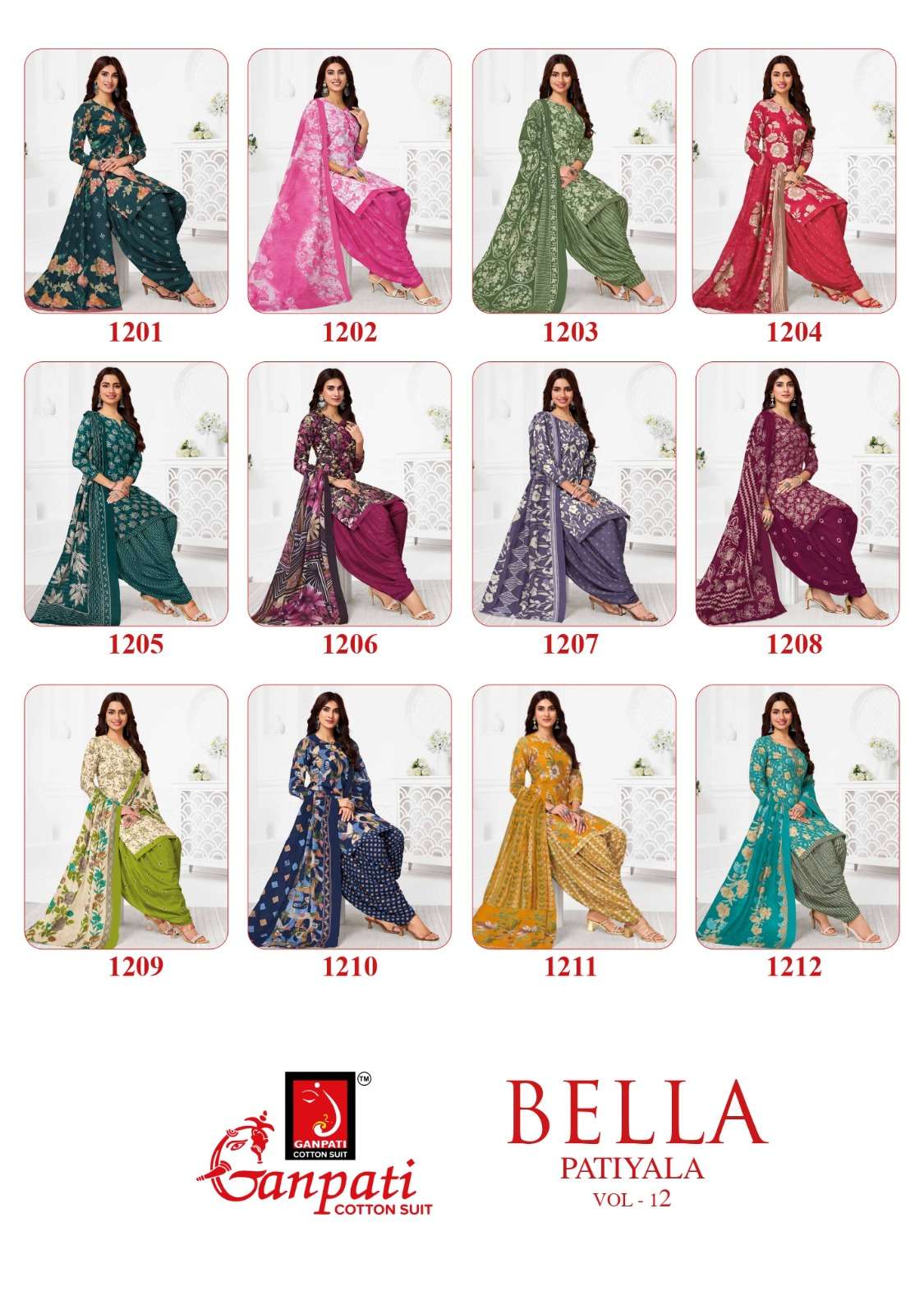 GANPATI BELLA PATIYALA VOL-12 Cotton Printed Salwar Suit