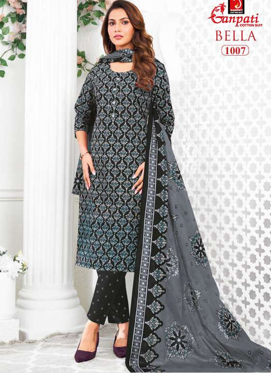 Ganpati Cotton Bella Vol 10 Pure Cotton Kurti Pant Dupatta Set