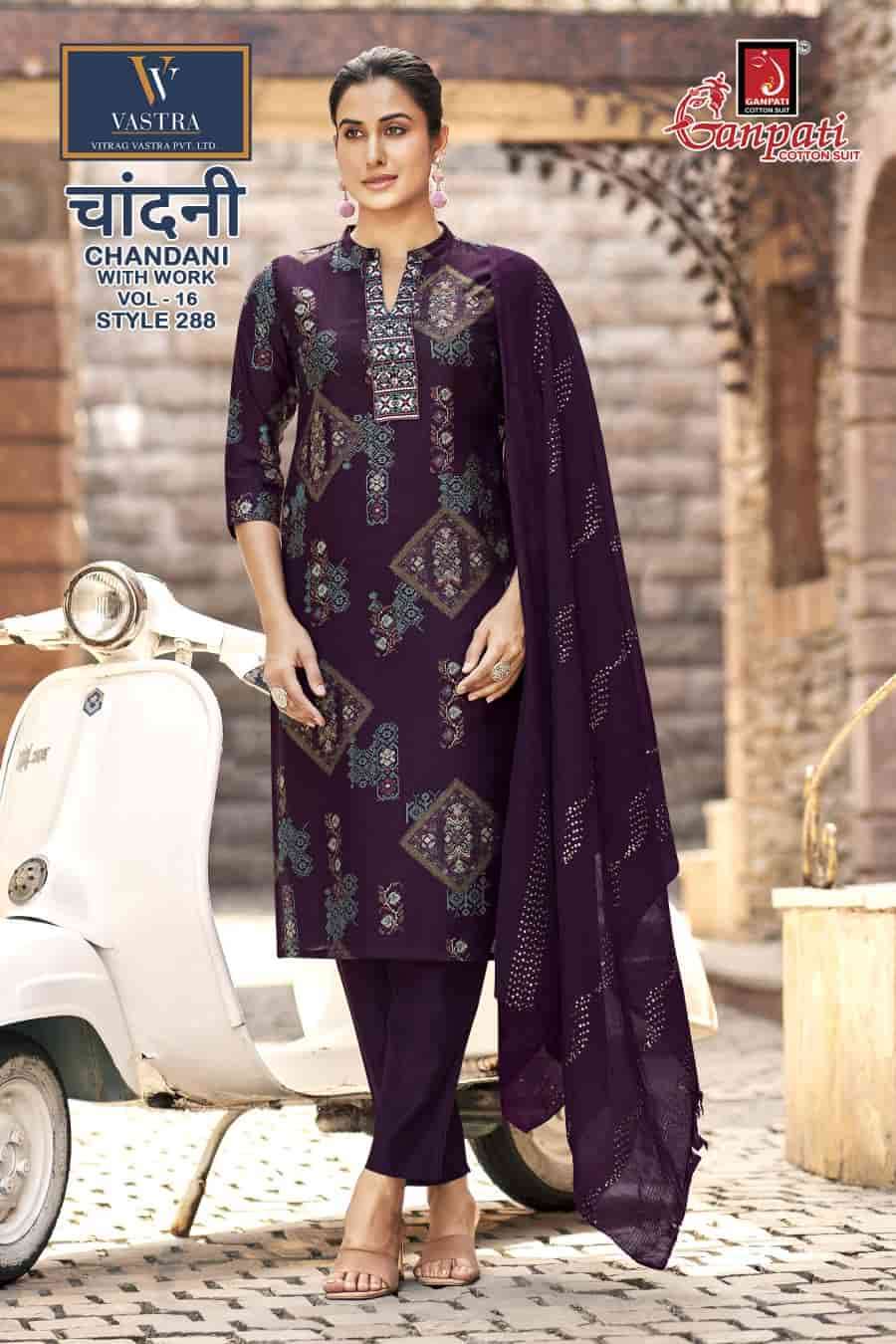 Ganpati Chandani Vol 16 Vatican Slub Foil Print Kurti Pant Dupatta Set - Amrah Wholesale