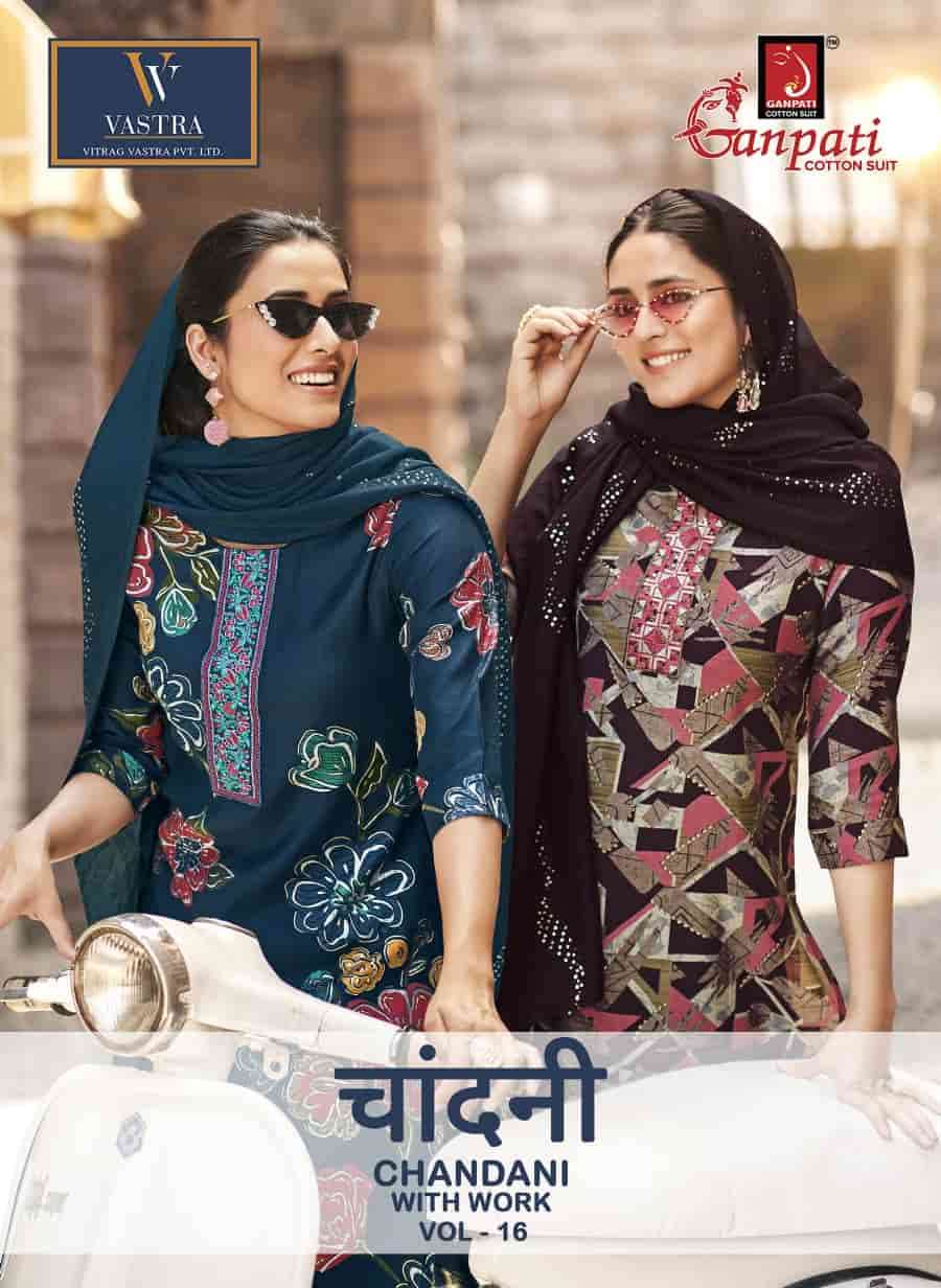 Ganpati Chandani Vol 16 Vatican Slub Foil Print Kurti Pant Dupatta Set - Amrah Wholesale