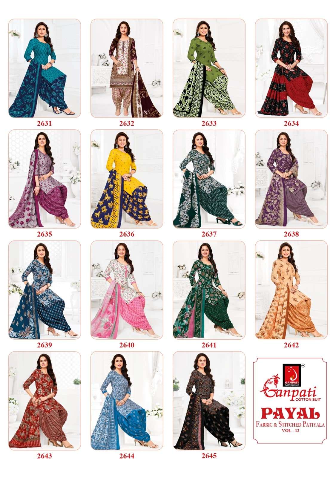 Ganpati Cotton Payal Vol 12 Pure Cotton Printed Dress Material - Amrah Wholesale
