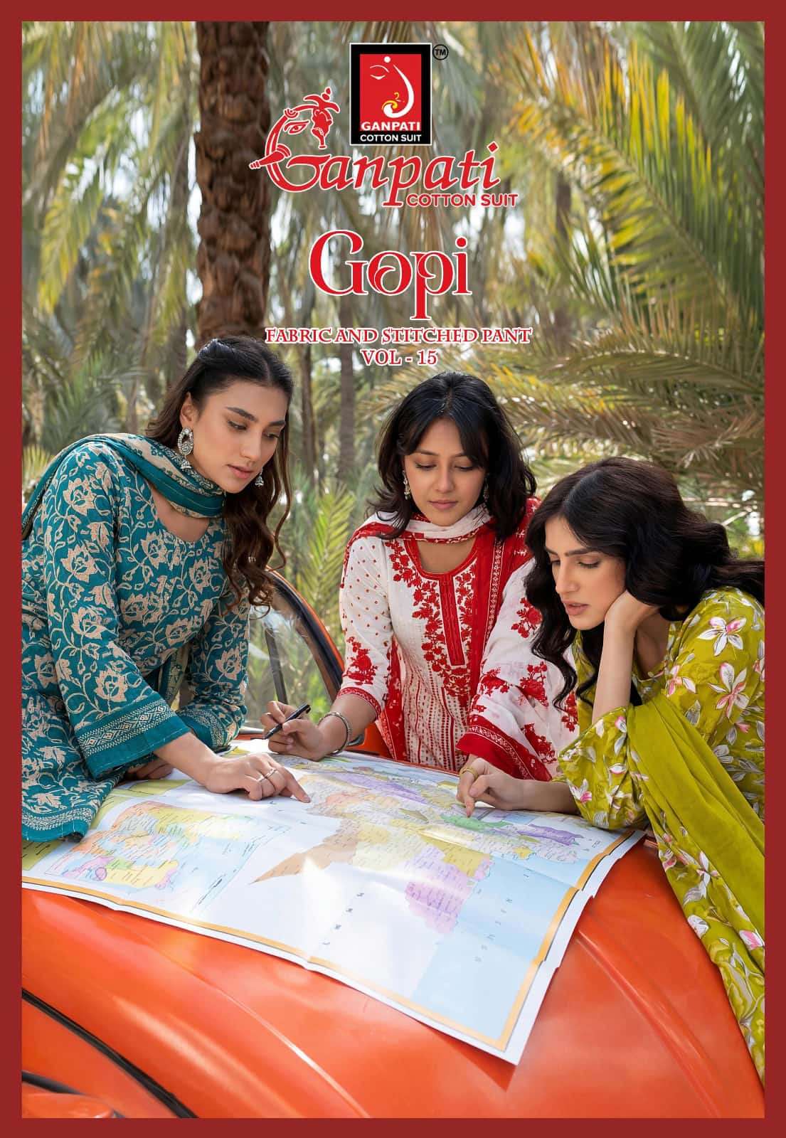 Ganpati Cotton Gopi Vol 15 Cotton Salwar Suit Set