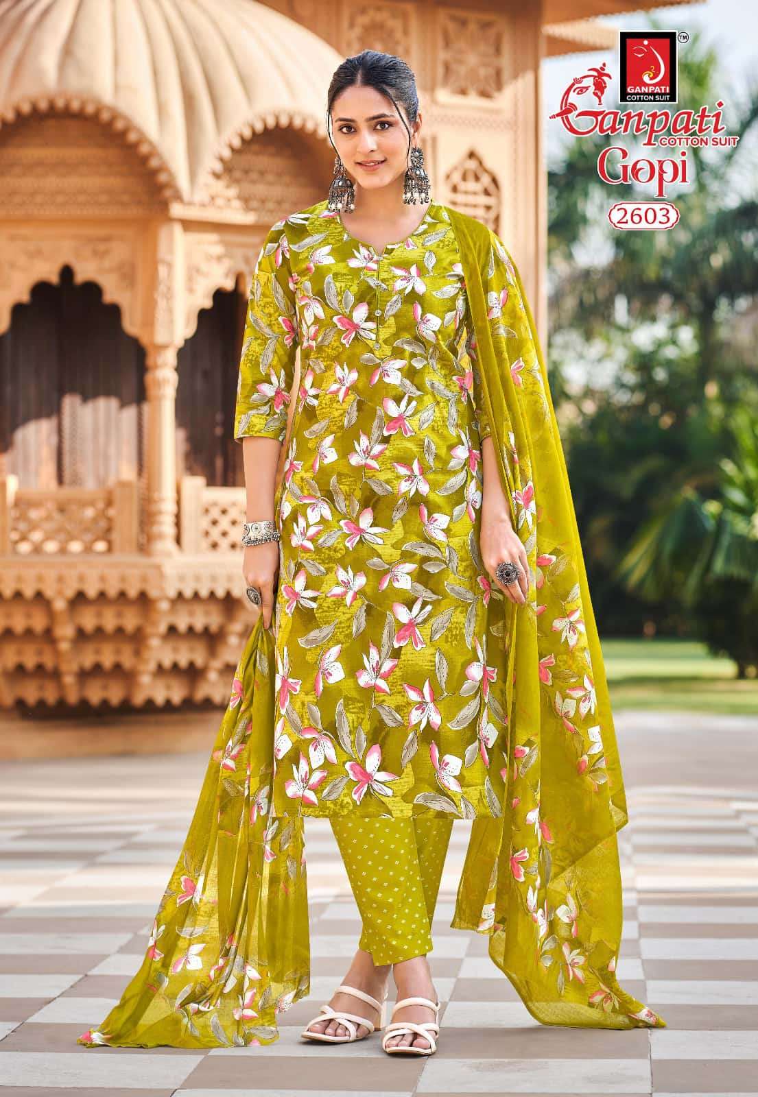 Ganpati Cotton Gopi Vol 15 Cotton Salwar Suit Set