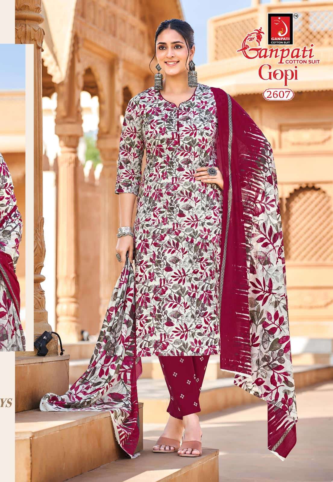Ganpati Cotton Gopi Vol 15 Cotton Salwar Suit Set