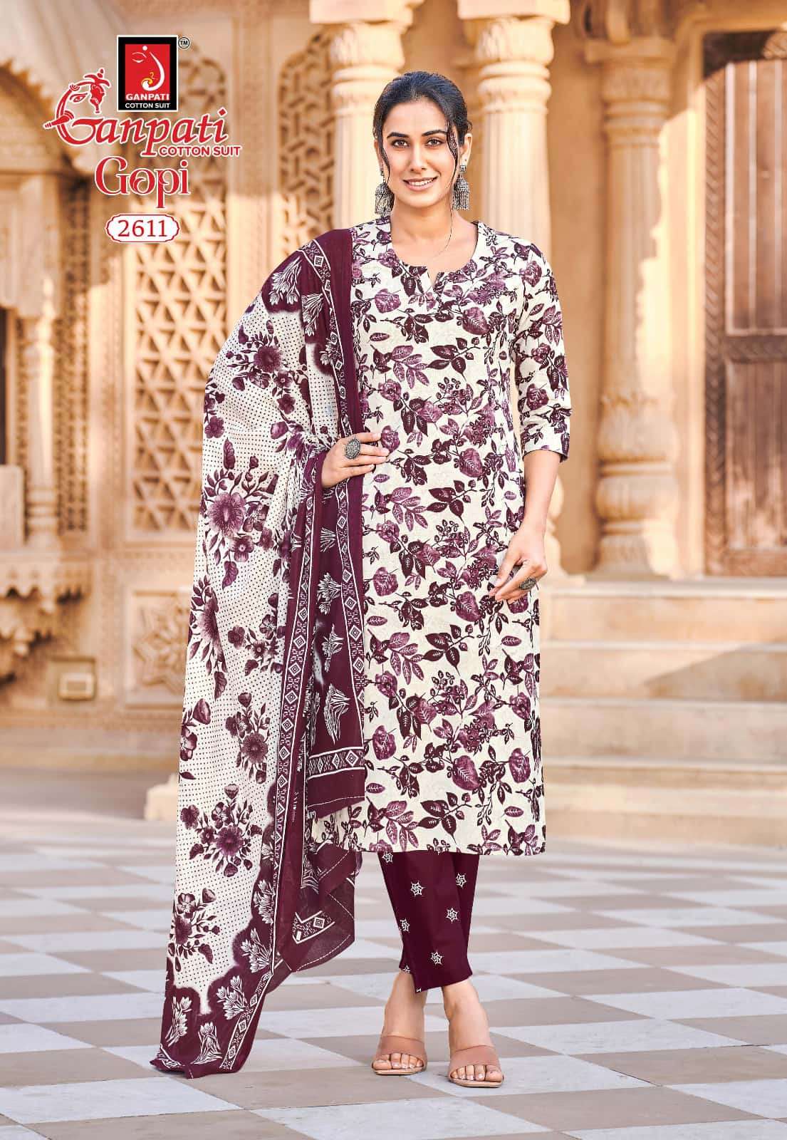 Ganpati Cotton Gopi Vol 15 Cotton Salwar Suit Set